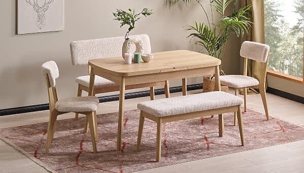 Benchli Sedirli Mutfak Masa Takımı MT-6284 - 