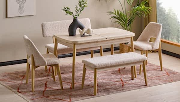 Benchli Sedirli Mutfak Masa Takımı MT-6285 - 